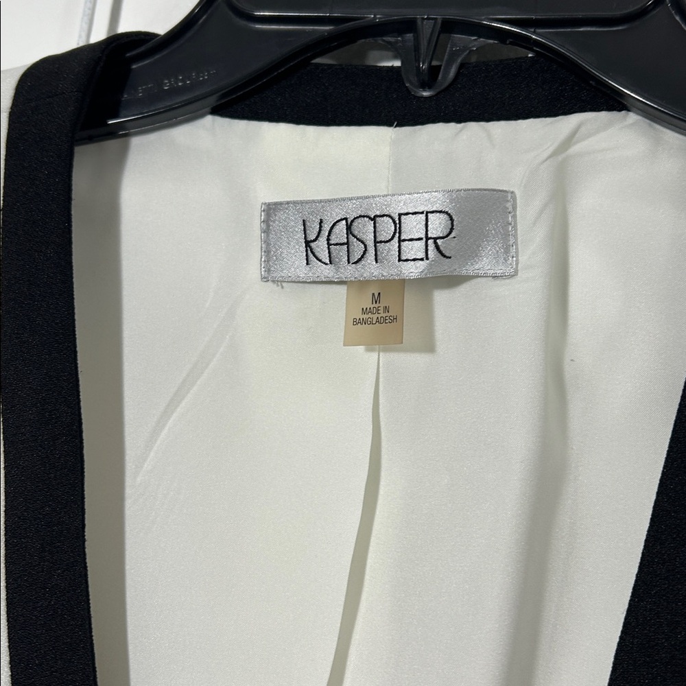 Kasper Women M Long Sleeve Open-Front Business‎ Blazer Jacket Coat 3887 - Picture 3 of 6